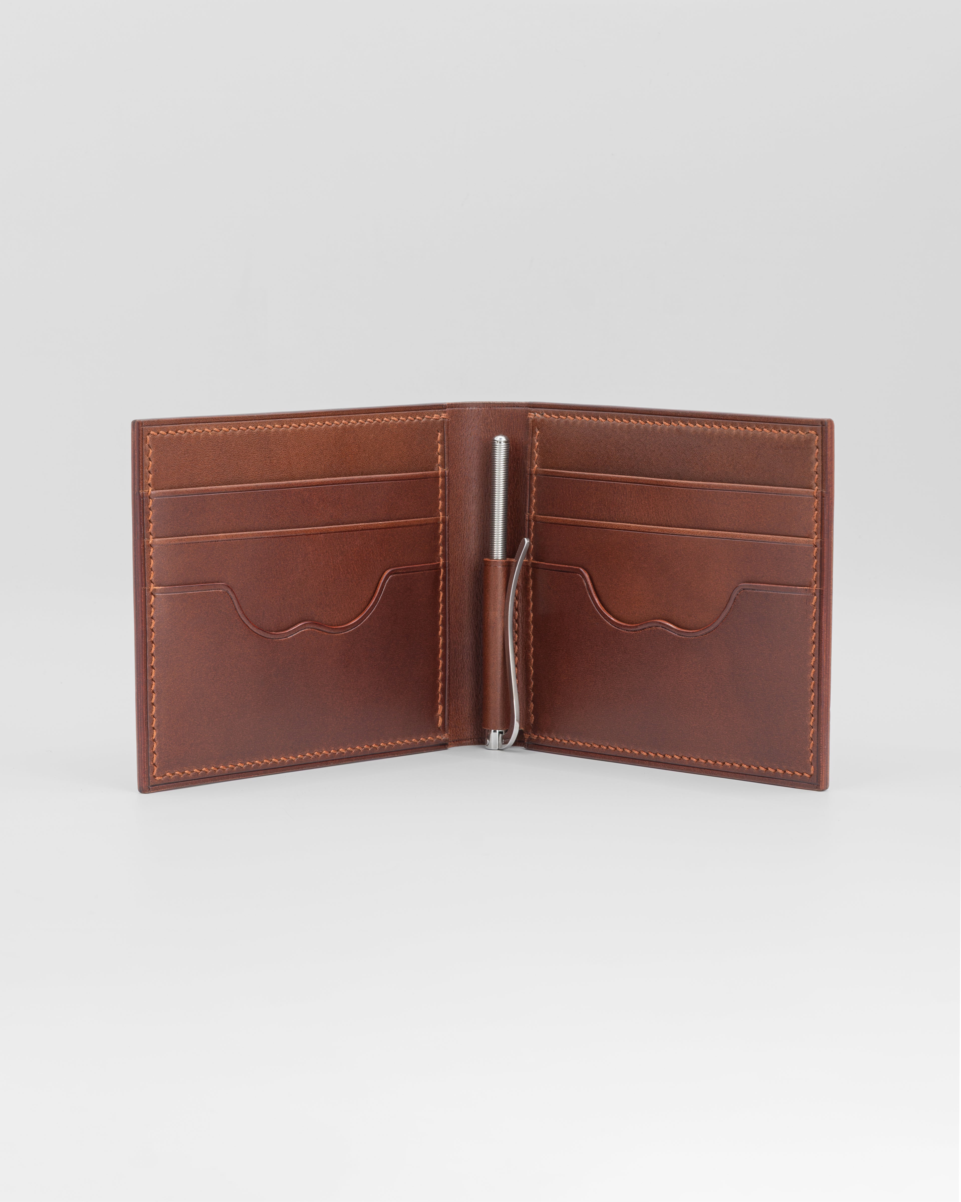 Touter Bifold Clip Wallet - Museum Brown