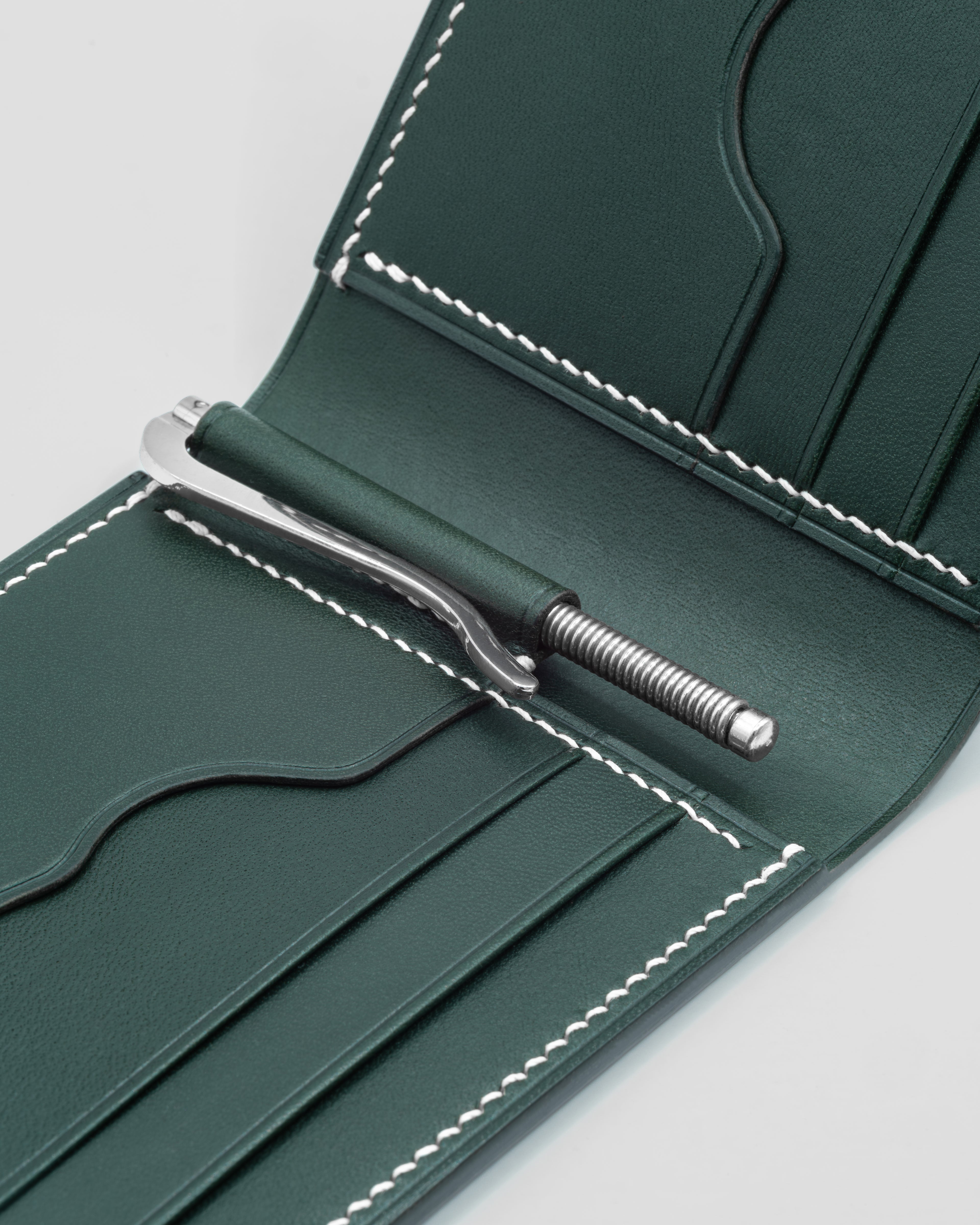 Touter Bifold Clip Wallet - Emerald Green
