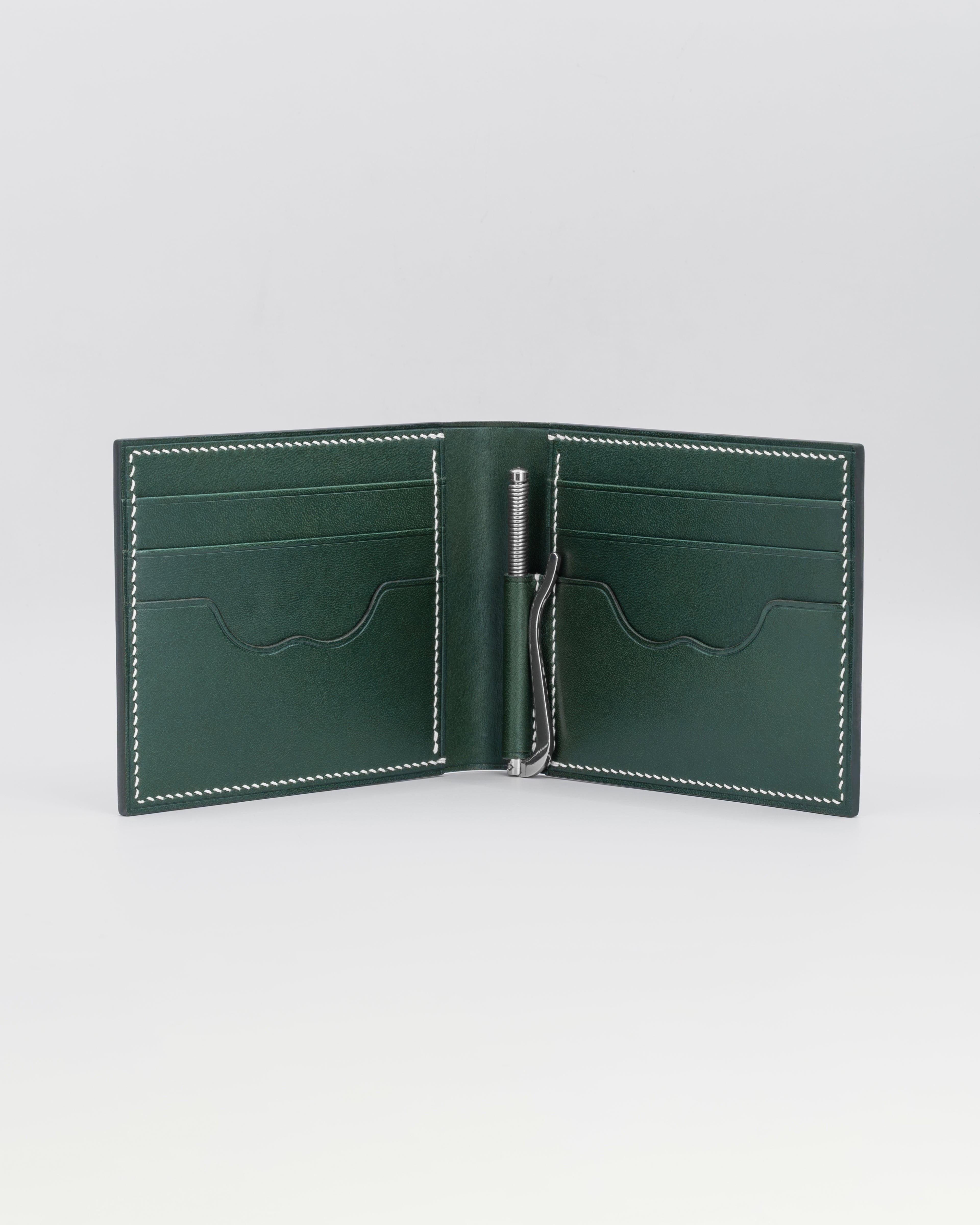 Touter Bifold Clip Wallet - Emerald Green