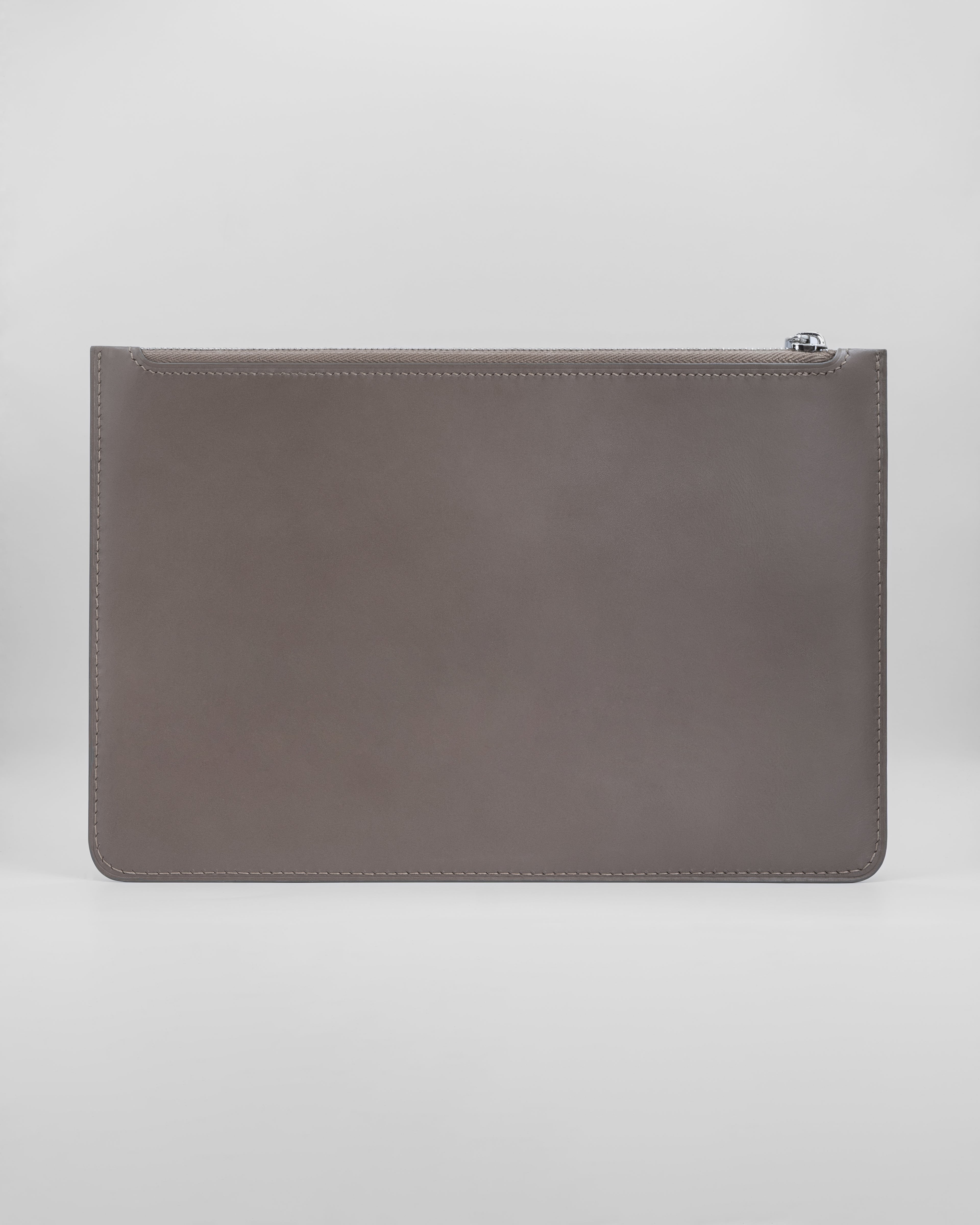 Primo Envelope Clutch (Large) - Taupe/Navy